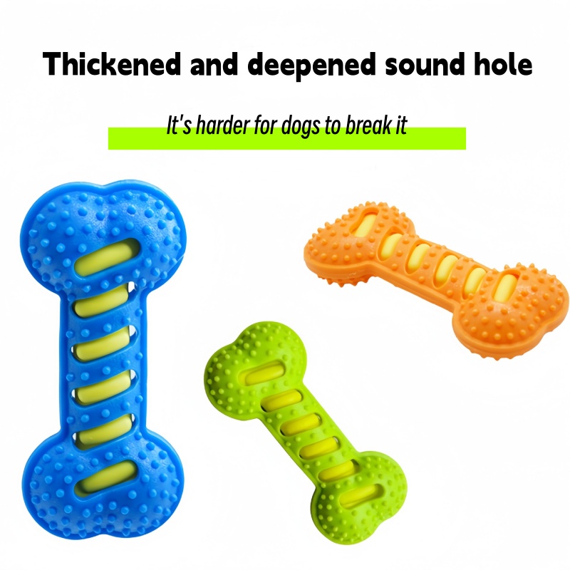 Teeth Cleaning Dog Chew Bone - Stik Gigit Karet untuk Anjing, Mainan