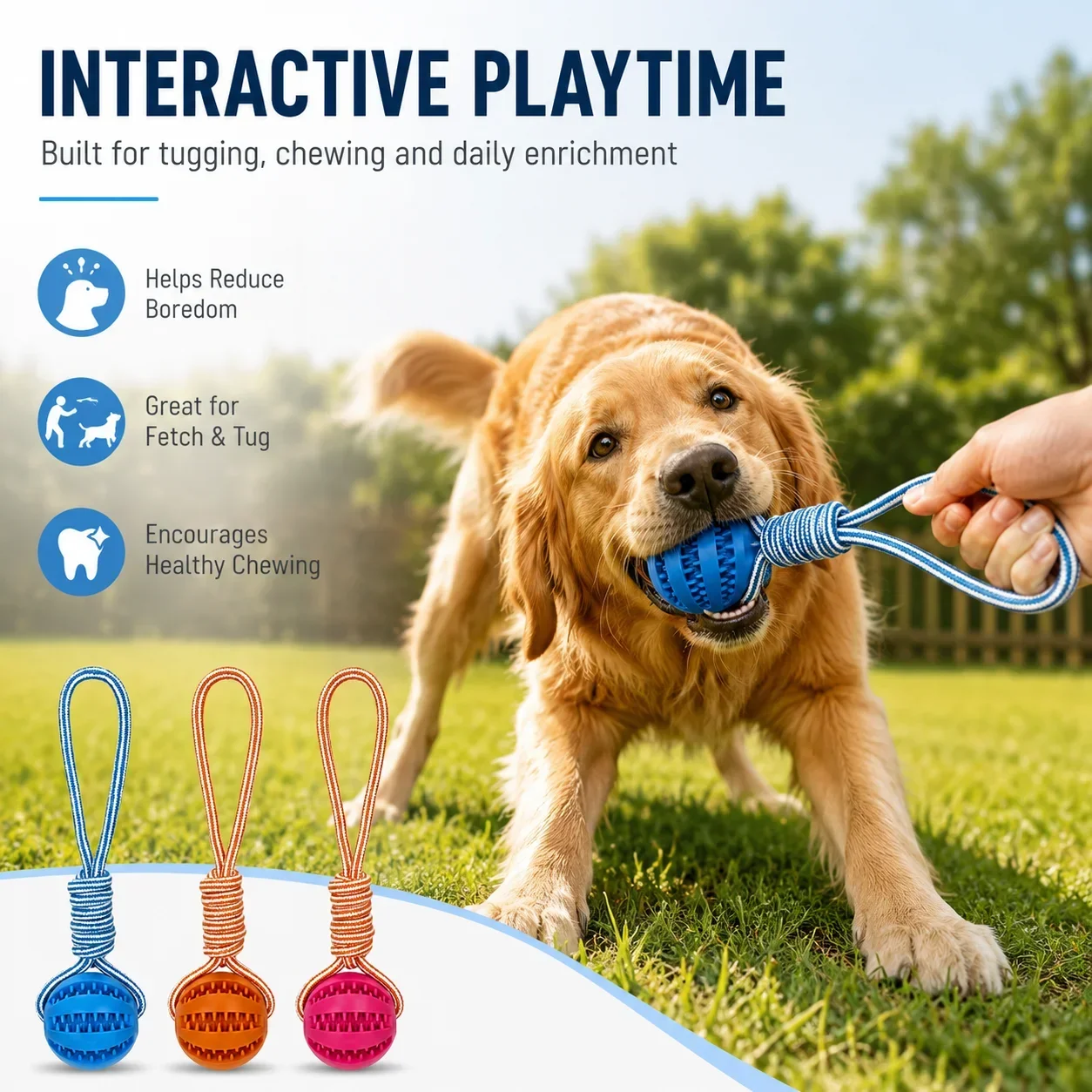 Rubber Treat Dispensing Dog Toy - Mainan Bola Karet Anti Bocor untuk