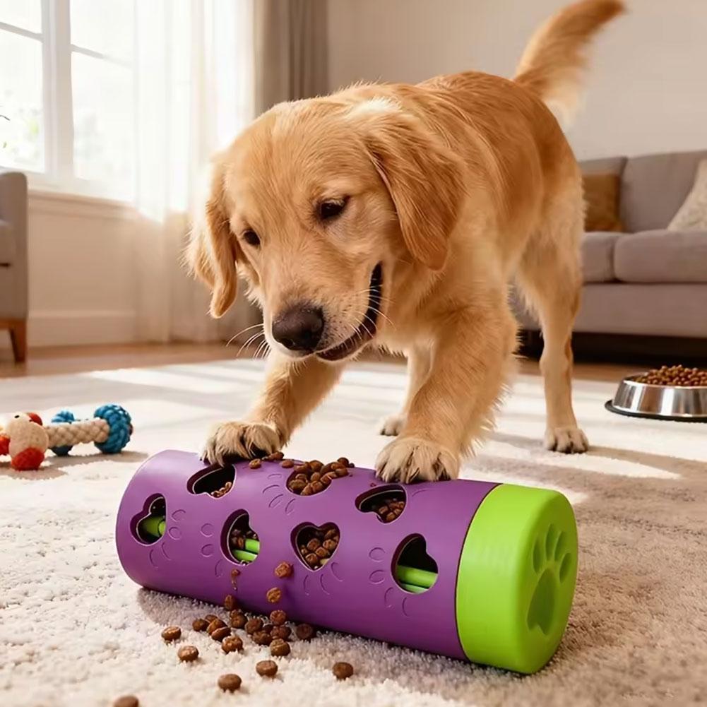Interactive Squeaky Plush Dog Toy - Dispenser Makanan Hewan Peliharaan Interaktif yang