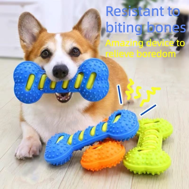 Mainan Kunyah Anjing Karet Tah - Teeth Cleaning Dog Chew Bone ulasan dan harga