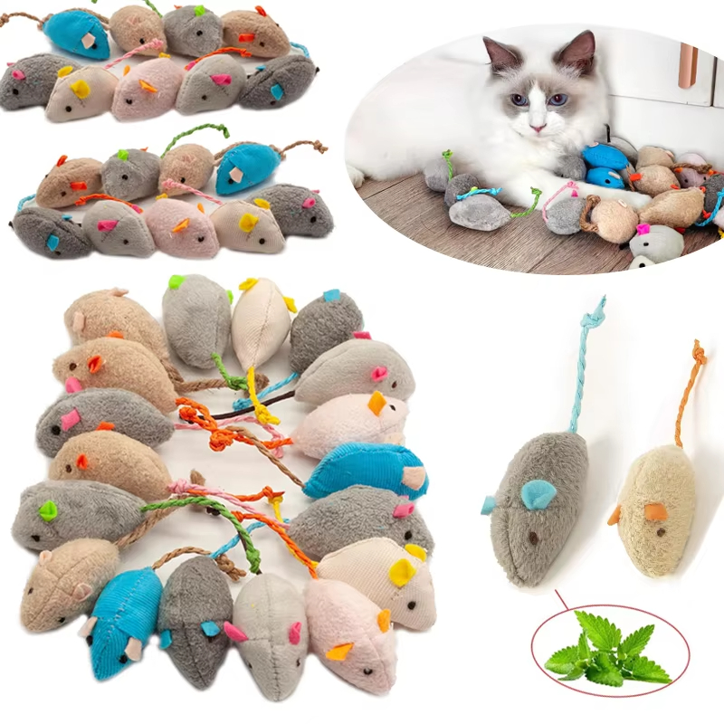 5pcs Mainan Tikus Kucing denga - Catnip Interactive Plush Mouse ulasan dan harga
